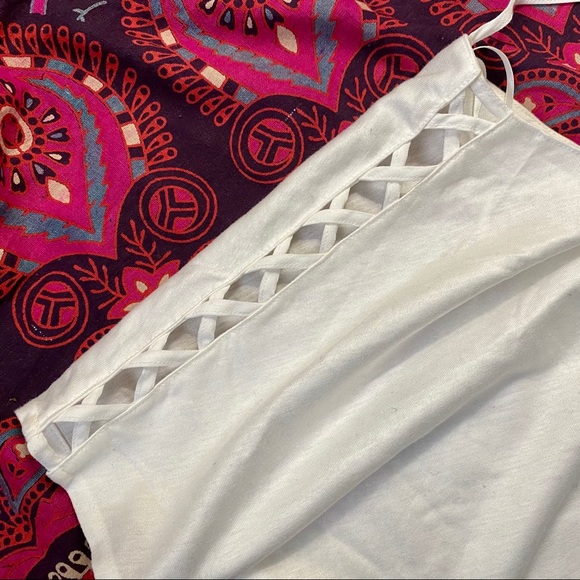 2/$20 NWT Massimo Dutti Laced Strappy Toga T-Shirt LightWeight Summer Tee - Picture 6 of 16